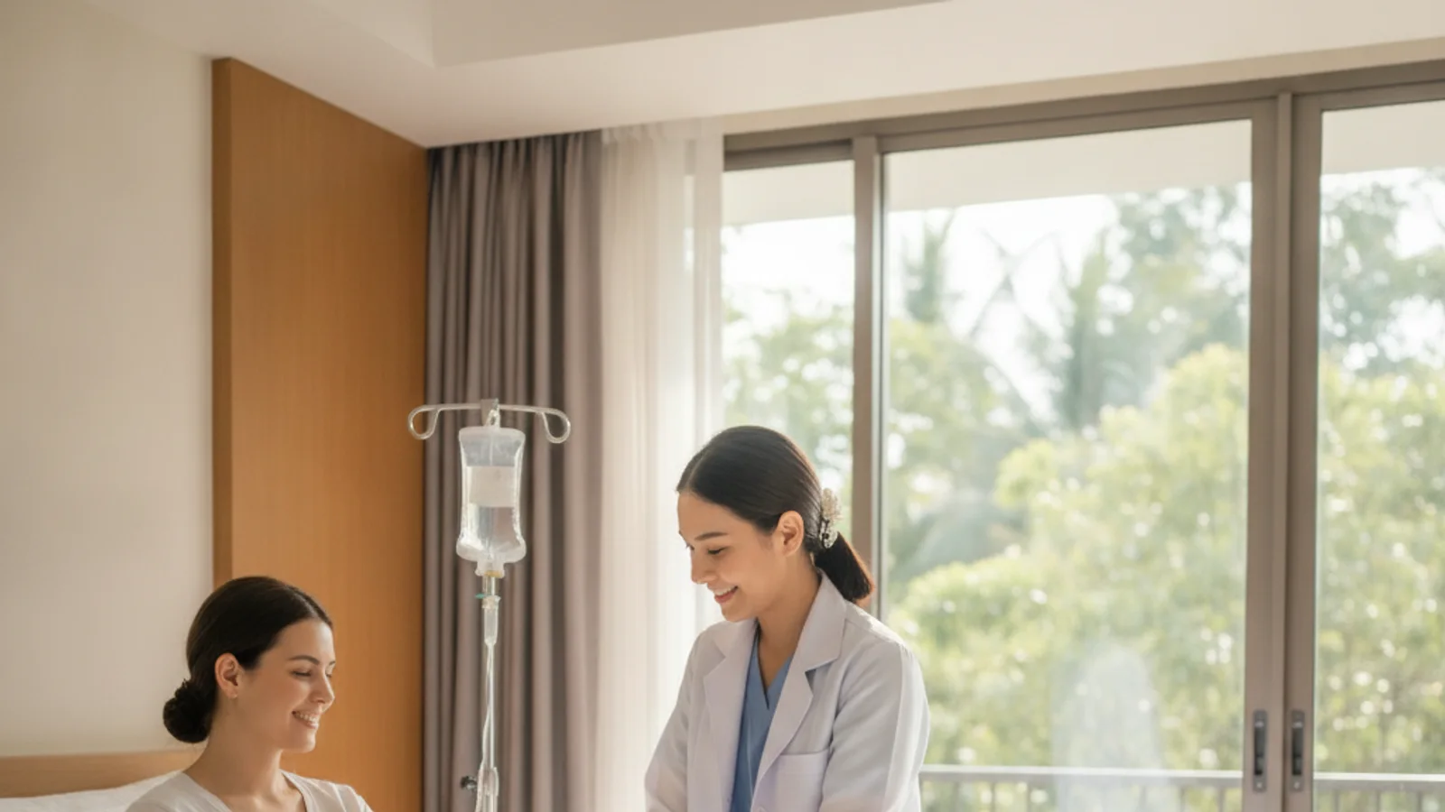 Mobile IV drip therapy delivered to a hotel room in Thailand